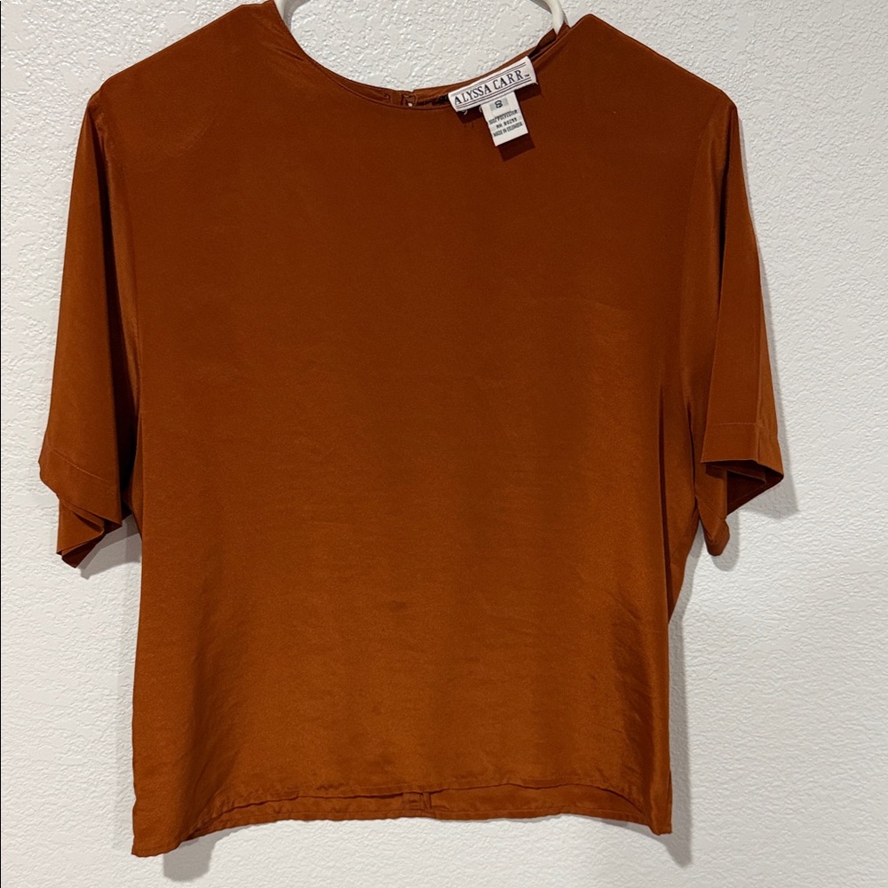Rust Brown Short Sleeve Top